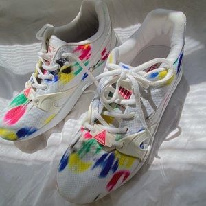 PUMA colorful white sneakers